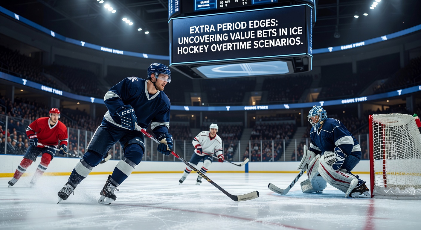 Detaillierte Grafik mit Overtime-Statistiken aus NHL-Playoffs, zeigt Goal-Verteilungen und Team-Performances