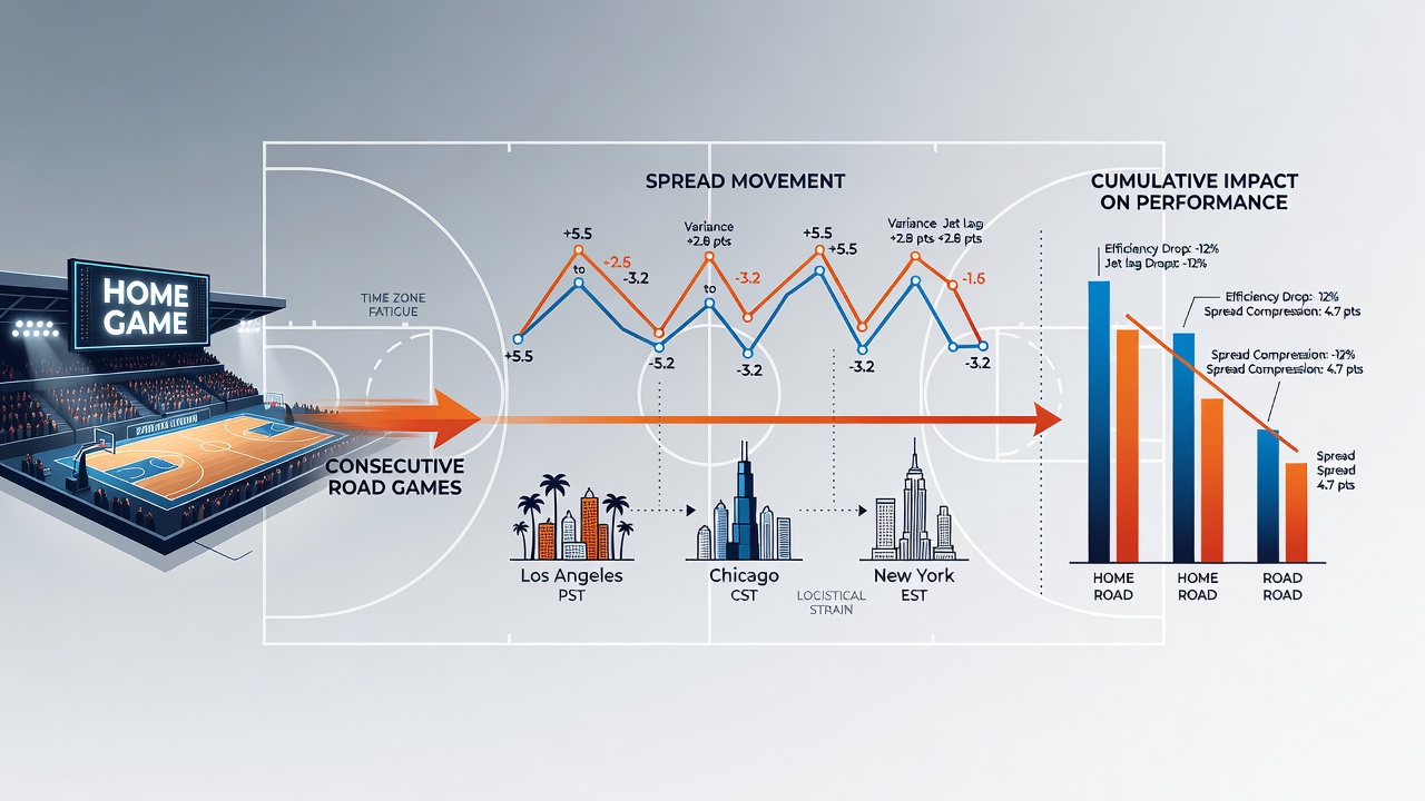 Detaillierte Visualisierung von Spread-Verschiebungen über Zeitzonen